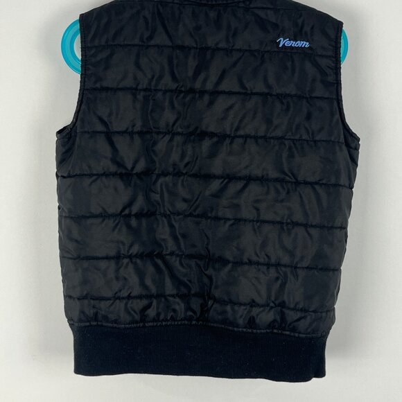 Venom Kids Windbreaker Vest Size 5 Black Full Zip Pockets Lined Insulated - Picture 5 of 7